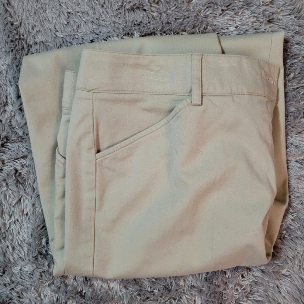 NWOT Counterparts size 14 cropped beige khaki pants